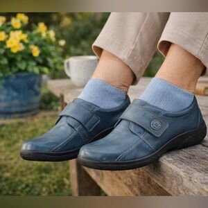 Hotter Comfort Leather Shoes Women’s Size 8 Blue Walking Shoes UK 6 / US 8